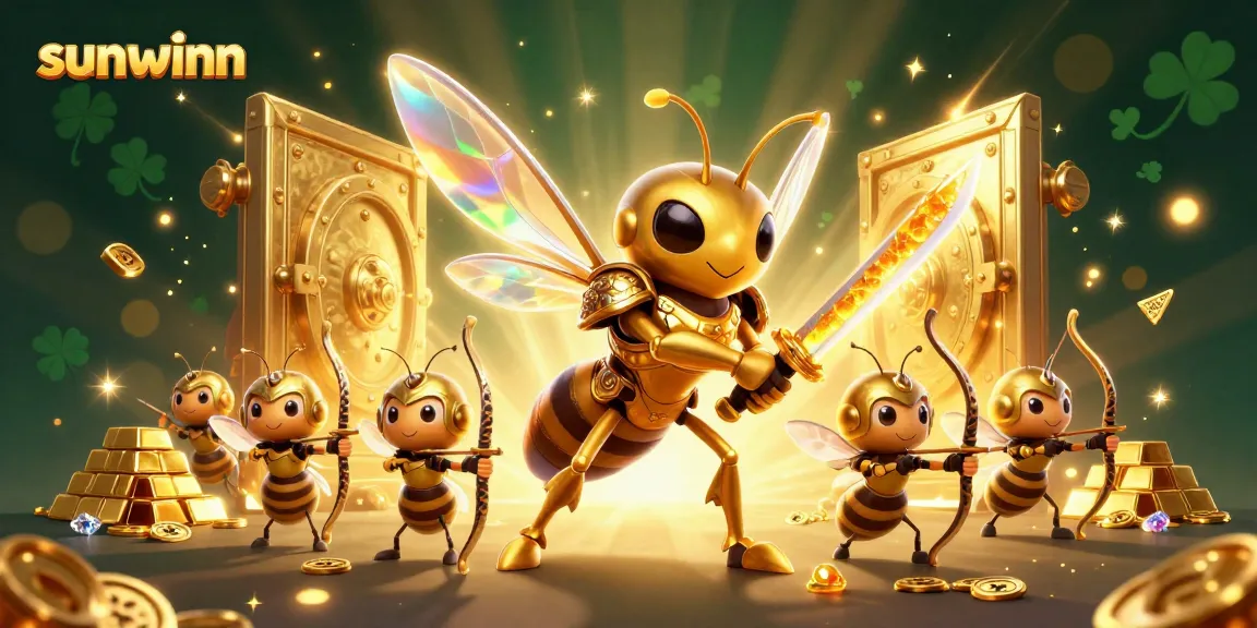 Experience the excitement of sunwinn with vibrant 3D casino characters amidst treasure and games.