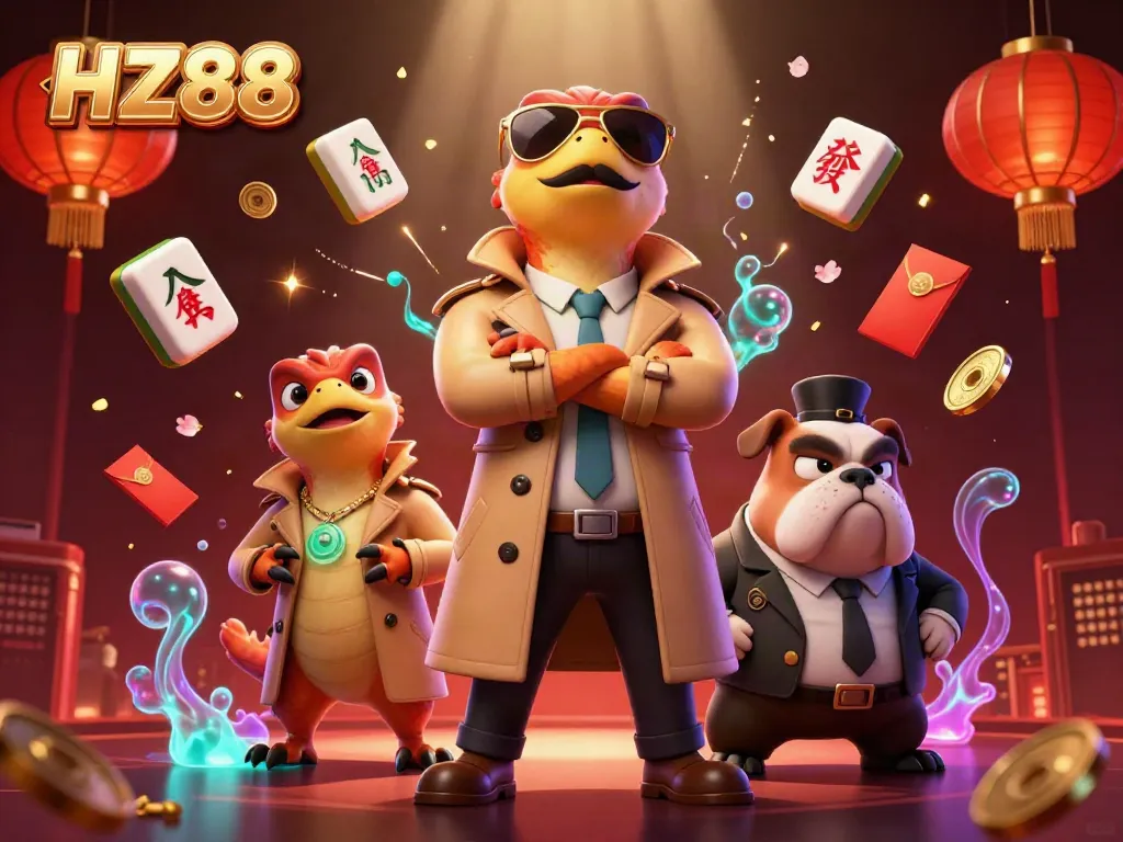 Experience the excitement of HZ88 with raptors in disguise entering a VIP casino lounge.