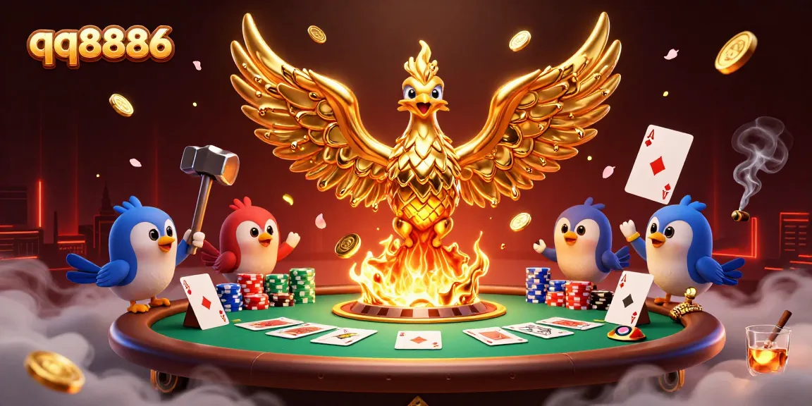 Experience thrilling play with qq8886 at a vibrant poker table amid magical visuals.