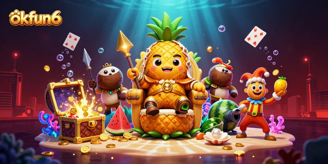 Engage in a thrilling casino adventure with okfun6, featuring vibrant characters and dynamic elements.