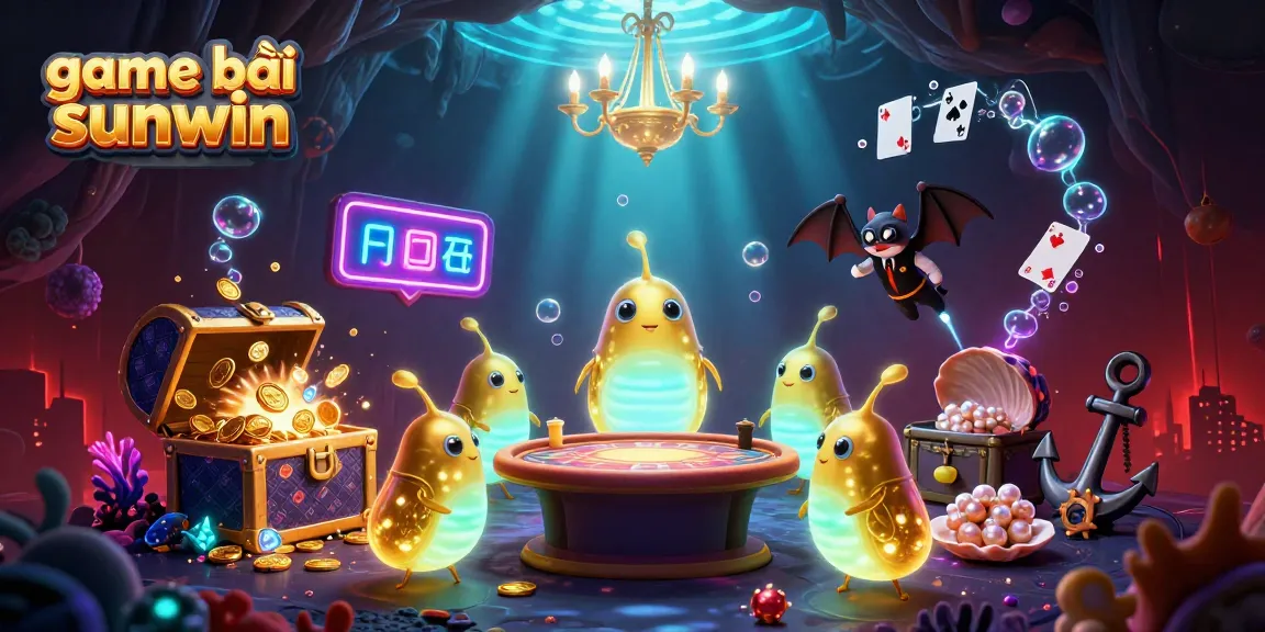 Experience thrilling game bài sunwin action in an electrifying 3D cave casino scene with glowing glowworms and vibrant elements.