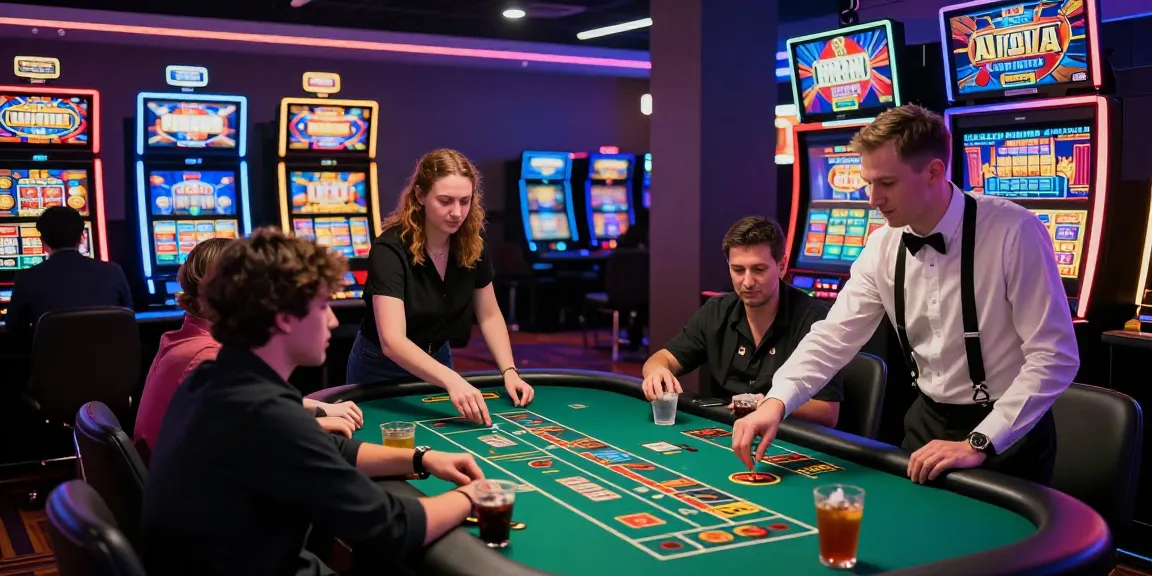 Casino non AAMS affidabile con una vivace sala giochi dove i giocatori si divertono con giochi a un tavolo dal vivo e con le slot machine.