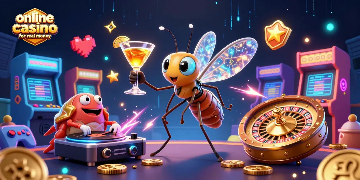 Experience action at the online casino for real money with vibrant gaming elements and lively characters.