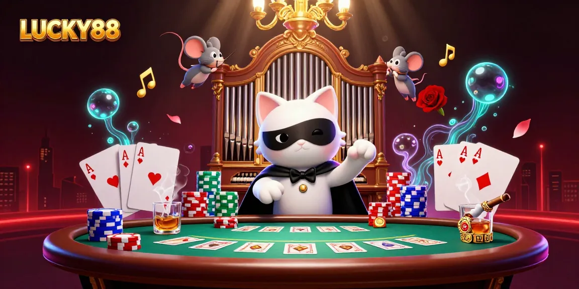 LUCKY88 invites players to experience a captivating gambling adventure with vibrant casino elements.