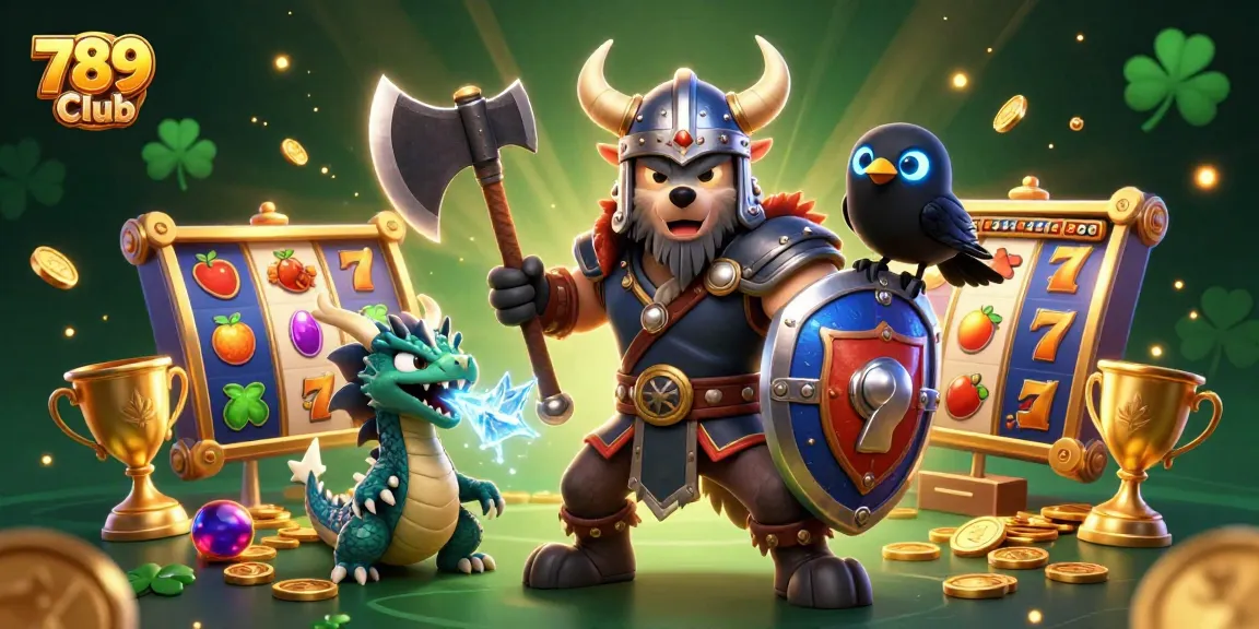 Engage with exciting slot games at 789Club, featuring dynamic 3D characters and vibrant casino elements.