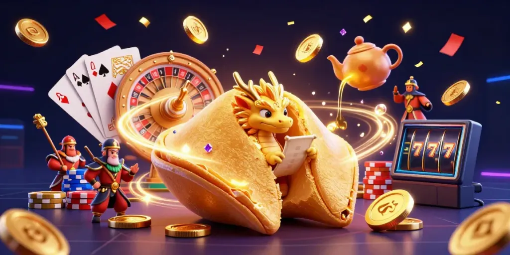 Experience the excitement of GK88 casino with a wise dragon and golden treasures in the ultimate gaming scene.