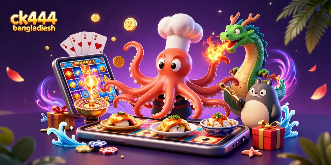 Play thrilling games at ck444 bangladesh with an octopus chef and magical dragon setup!