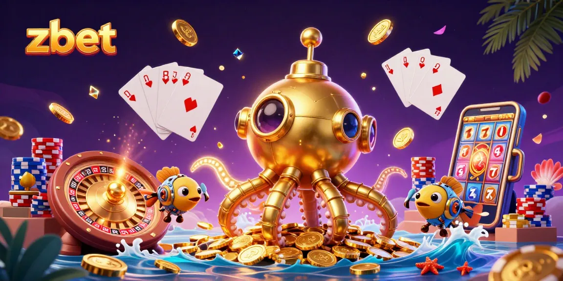 Experience thrilling slots at zbet with a dynamic pirate-themed casino adventure illustration.