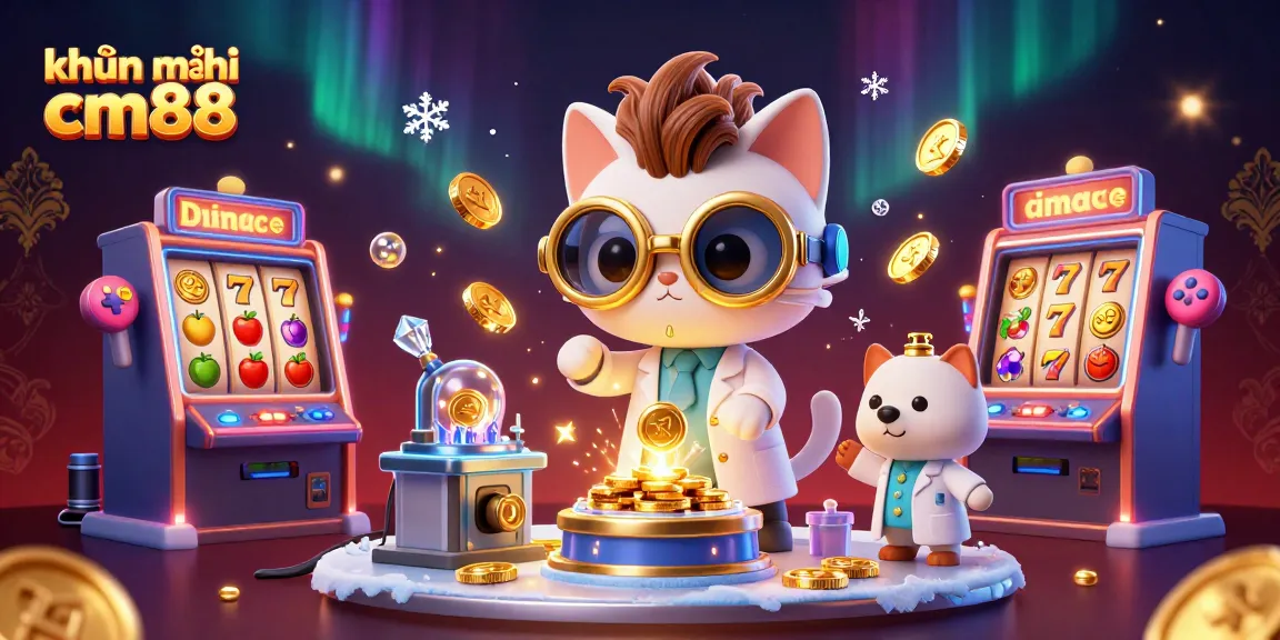 Engage with thrilling khuyến mãi cm88 at the dynamic casino scene featuring a mad scientist cat.