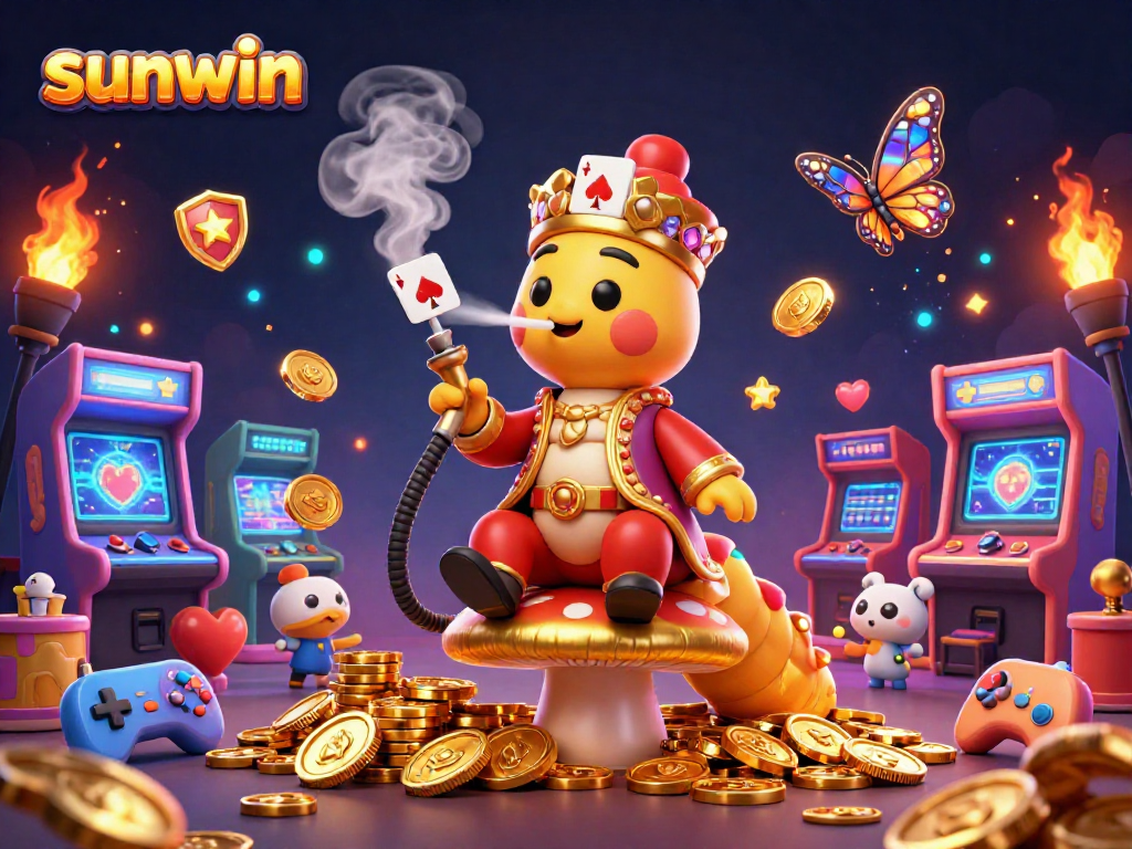 Experience thrilling gameplay at sunwin with vibrant 3D casino imagery of poker and coins.